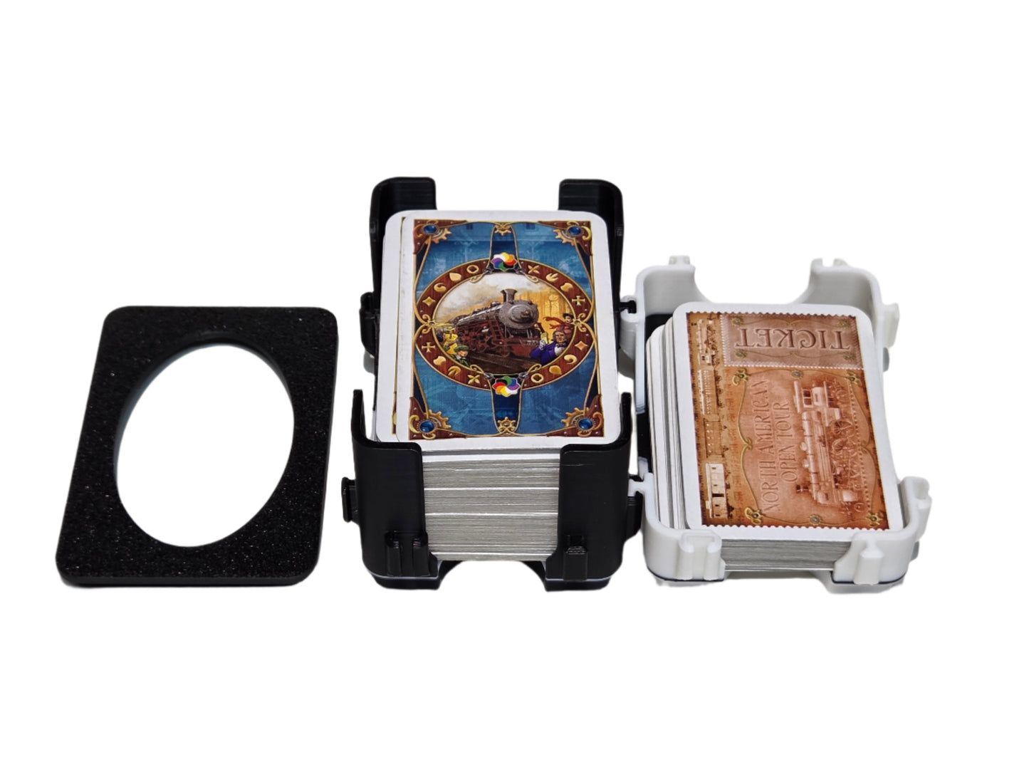 Mini card tray. Fits sleeved mini European and mini American card decks